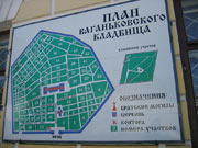 Карта Ваганьковского кладбища